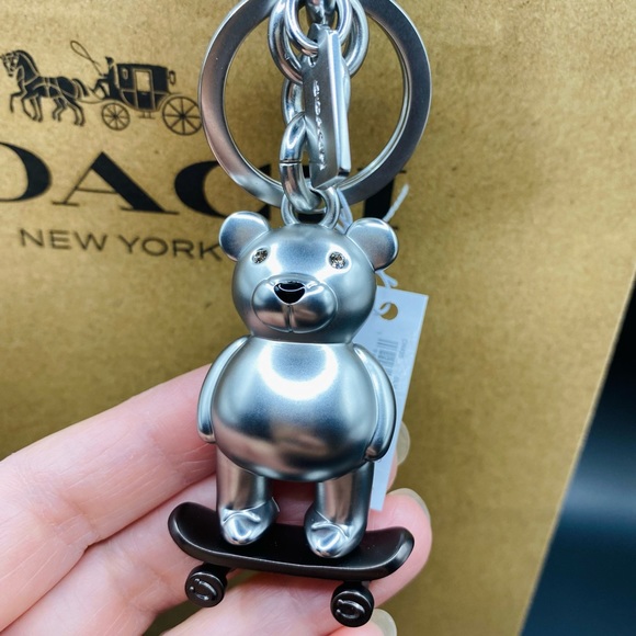 Coach Skateboard Bear Bag Charm Keychain - Picture 3 of 7